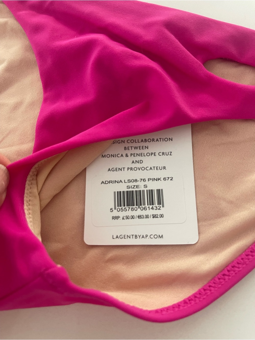 L'Agent By Agent Provocateur Fuchsia Adrina Cut Out Bikini Bottoms New Small - Picture 2 of 6